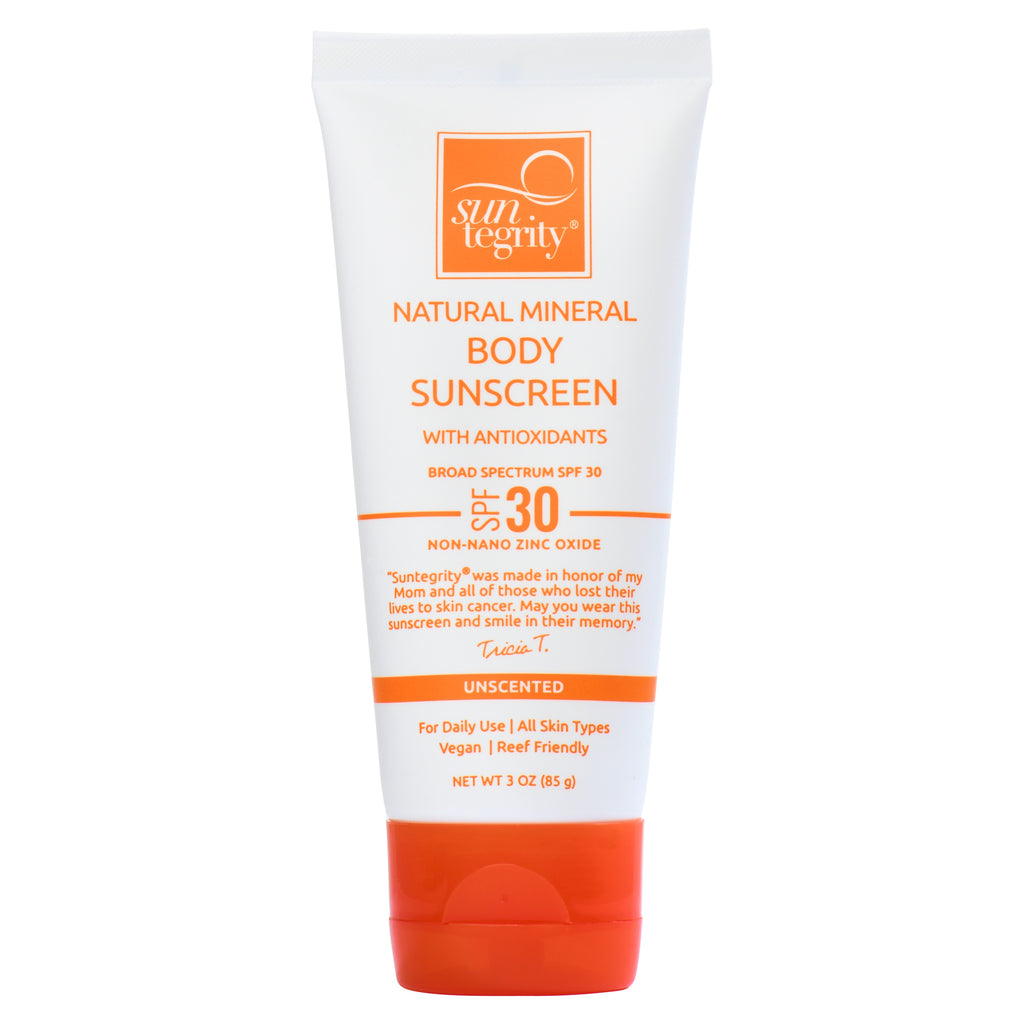 Suntegrity UNSCENTED Natural Mineral Sunscreen for Body 3 oz. Broad Spectrum SPF 30