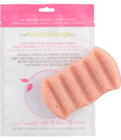 The Konjac Sponge Company’s 6 Wave Body Sponge with Pink Clay