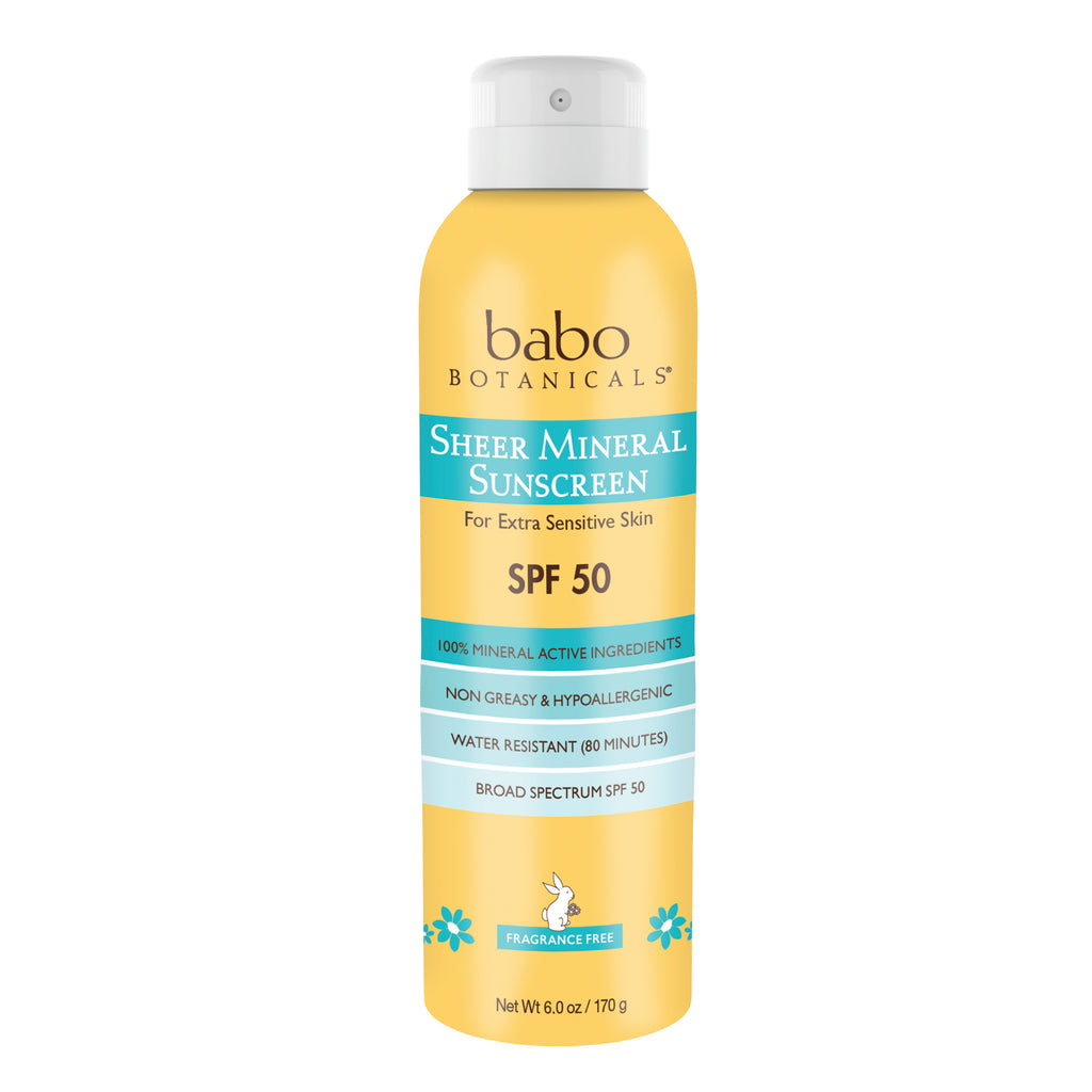 Sheer Mineral Sunscreen Spray, SPF 50